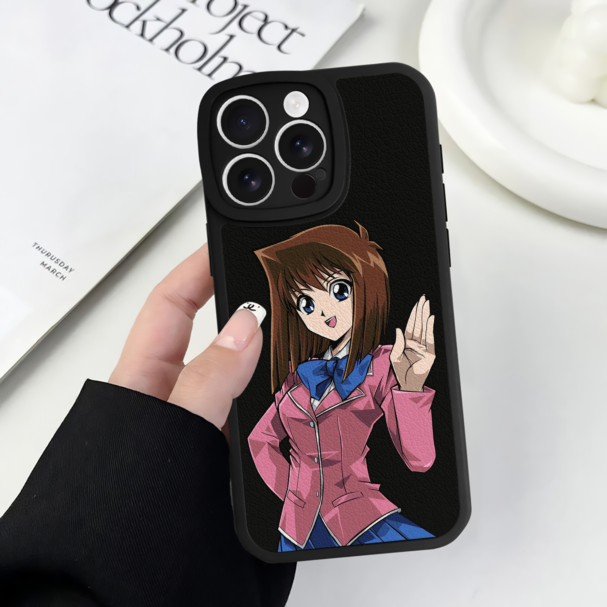 遊☆戯☆王 Yu-Gi-Oh! 【iPhone 16シリーズ対応】シリコンスマホケース（レザー調） 材質：シリコン